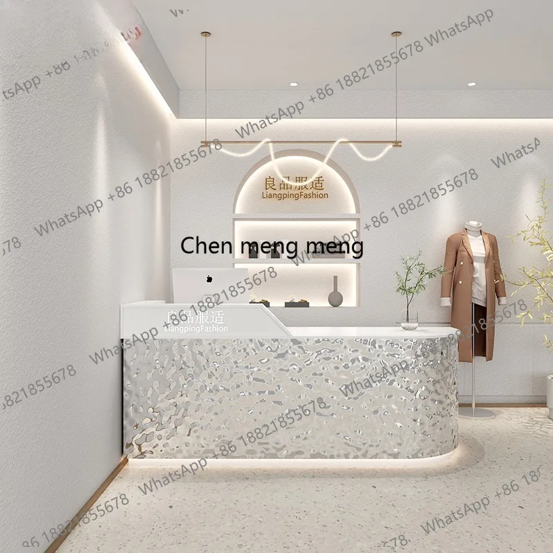 

Light luxury women's clothing store bar checkout page table beauty salon small store simple modern front desk