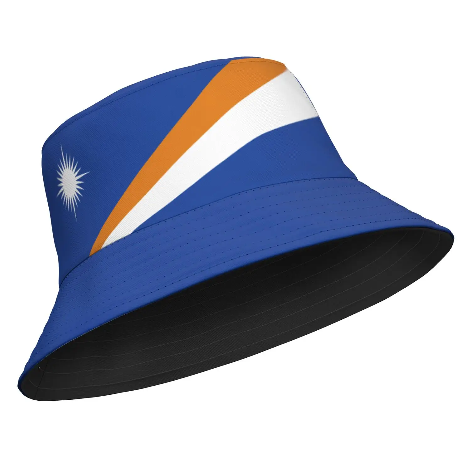 Marshall Islands Fisherman Hats Free Custom Made Name Number Bucket Cap Nation Flag Country Respirant Mh Print Photo Headgear