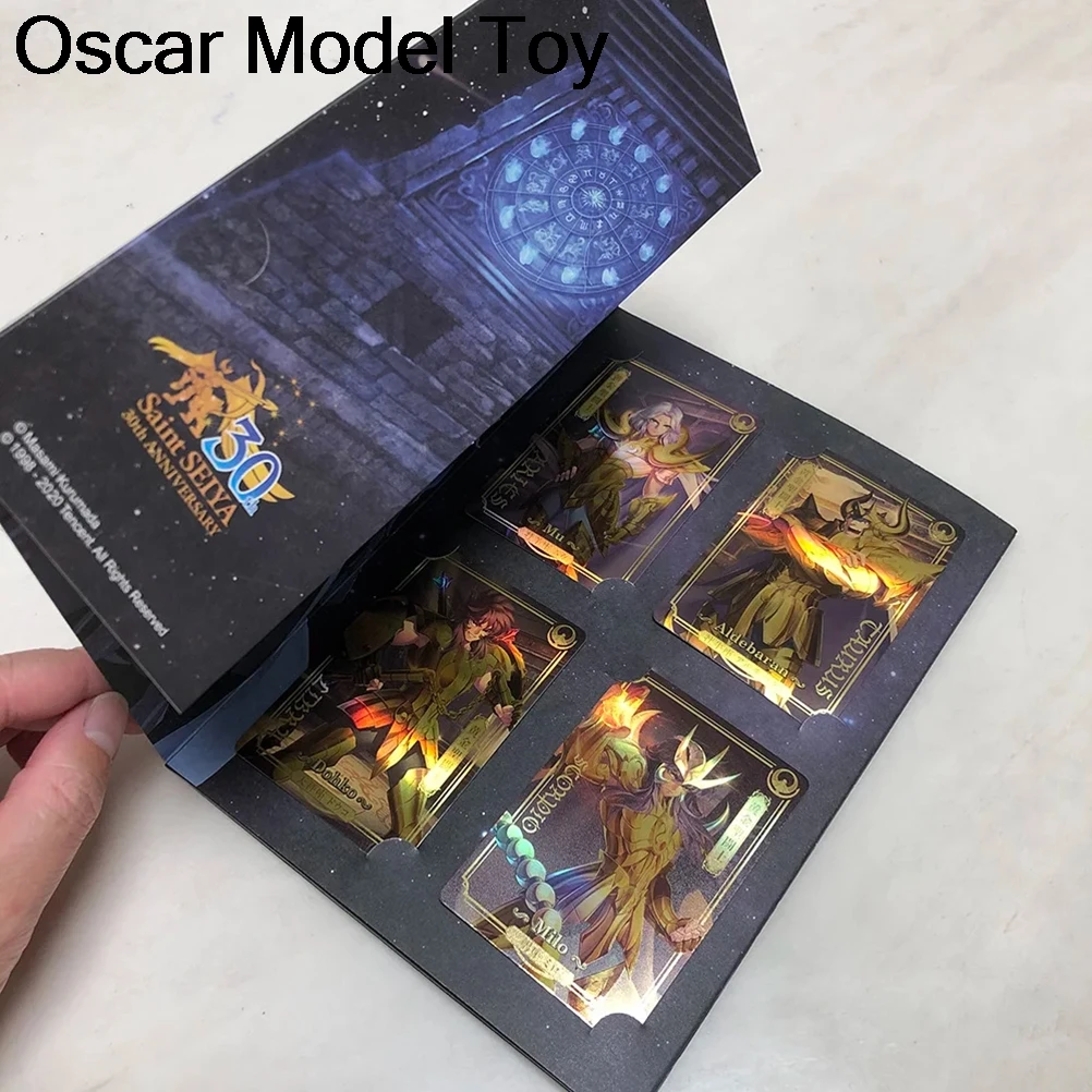 Saint Seiya Myth Cloth 30o Aniversário Golden Saint e Athena Limited Brilhando Cartão Exclusivo Gold Saint Figura Cartão 12 pçs/set