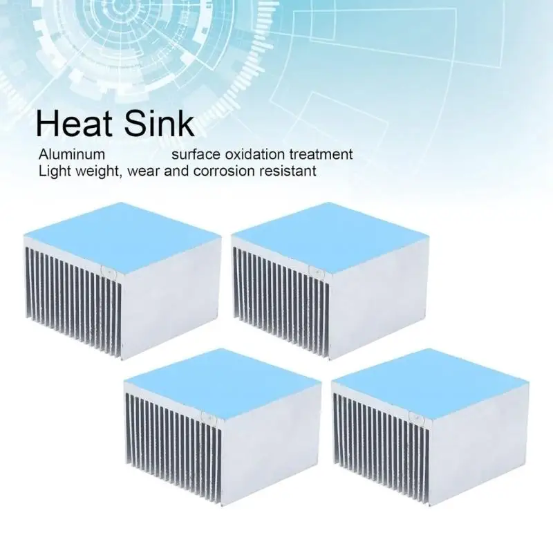 

4 шт. 60x60x39 мм алюминиевый радиатор, ребра радиатора, алюминиевые охлаждающие 3D-принтеры, светодиодный светильник, модуль
