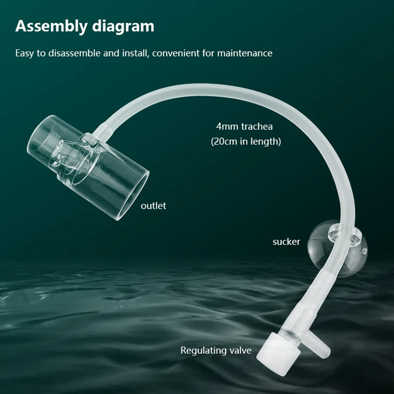 New 1PCS Acrylic Clear Aquarium Fish Tank Water Pump Filter Water Outlet Nozzle Increasing Oxygen Air Aquarium Accessories