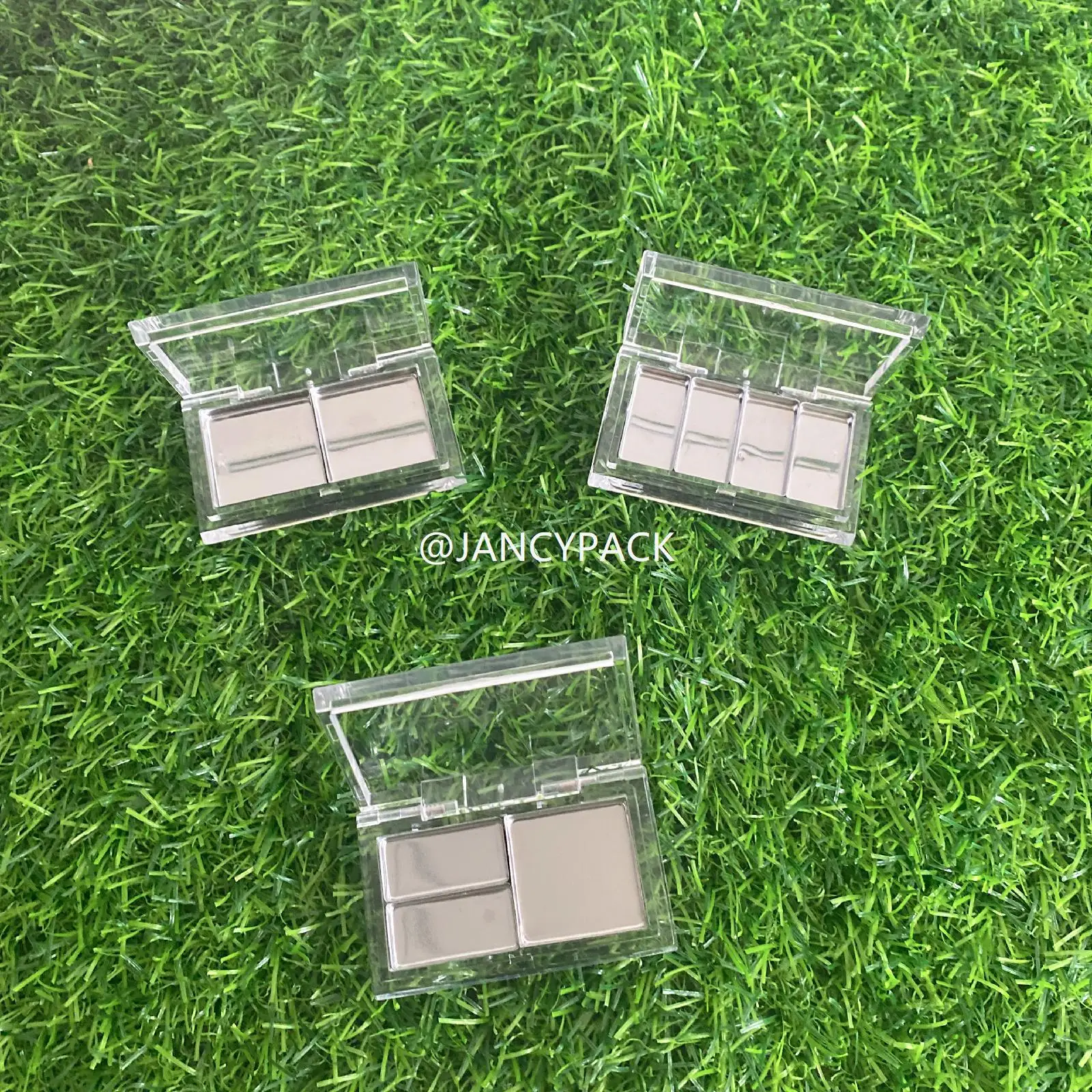 Full Transparent Concealer Highlighter Eyeshadow Box with Magnet Plate Pressure Powder Palette Lipstick Lip Mud Case