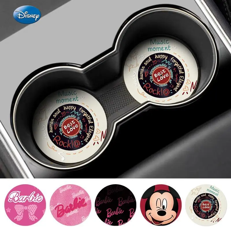 Disney Cute Mickey Mouse car coaster car creative water coaster car interior decoration non-slip storage mat universal