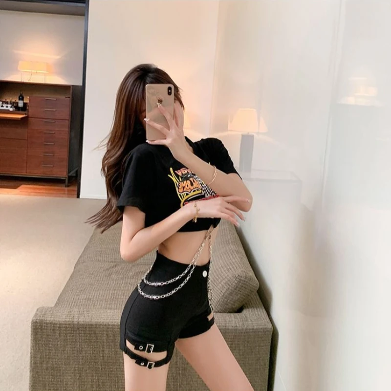 

Женские летние шорты с высокой талией, эластичные, облегающие, А-силуэт, джинсовые, 2026, новые, утягивающие, со средней посадкой