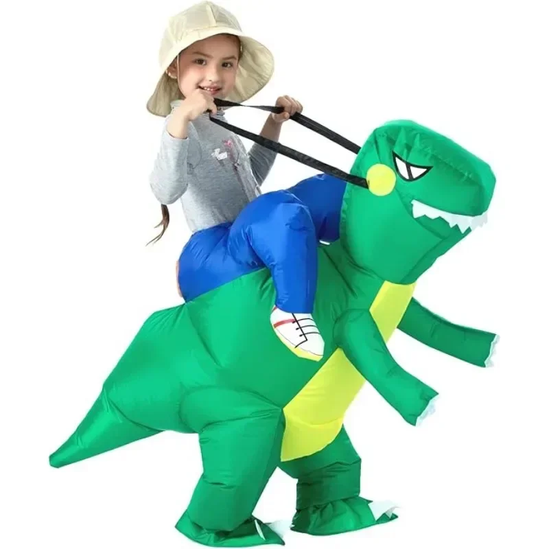 

Inflatable Dinosaur Costume For Kids Adult 3-30Years T-Rex Rider Suit Blow up Christmas Halloween Holiday Cosplay Funny Jumpsuit