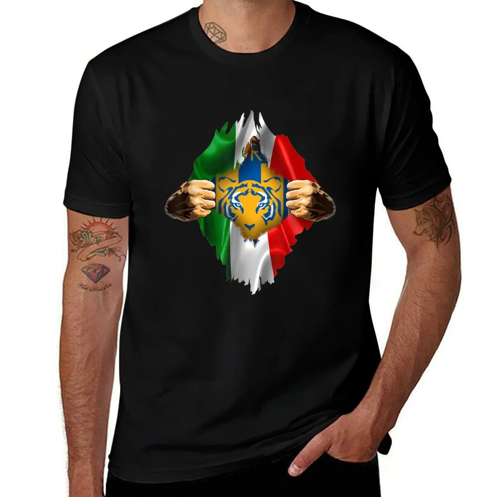 Tigres UANL Heartbeat Inside Love Mexico Fan Tigres UANL Fc T-Shirt t shirt man plain t shirts for man graphic funny T-Shirt