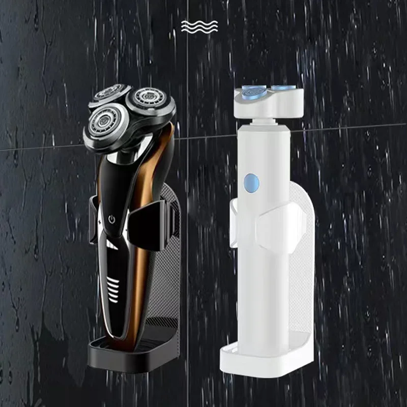 Razor Holder Non Punching Shaver Holder Electric Toothbrush Rack Facial Cleanser Organizer Bathroom Accessories