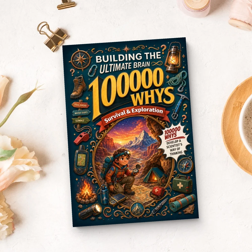 100000 Whys Survival and Exploration Book for Kids, Science Q&A Book About Outdoor Skills,Safety, Nature,First Aid and Adventure