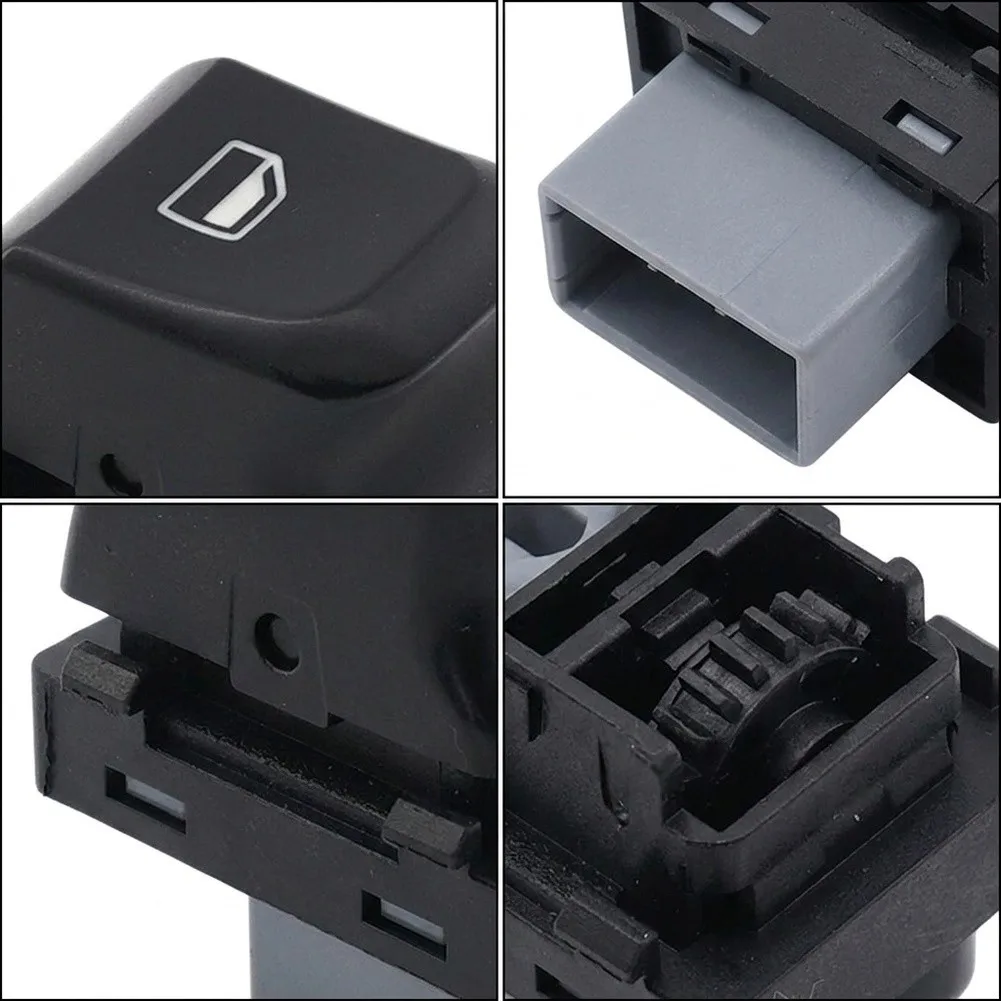 Car Window Switch Auto Door Button Black Power Window Switch High Durability Plastic For Daily Commuting Repair