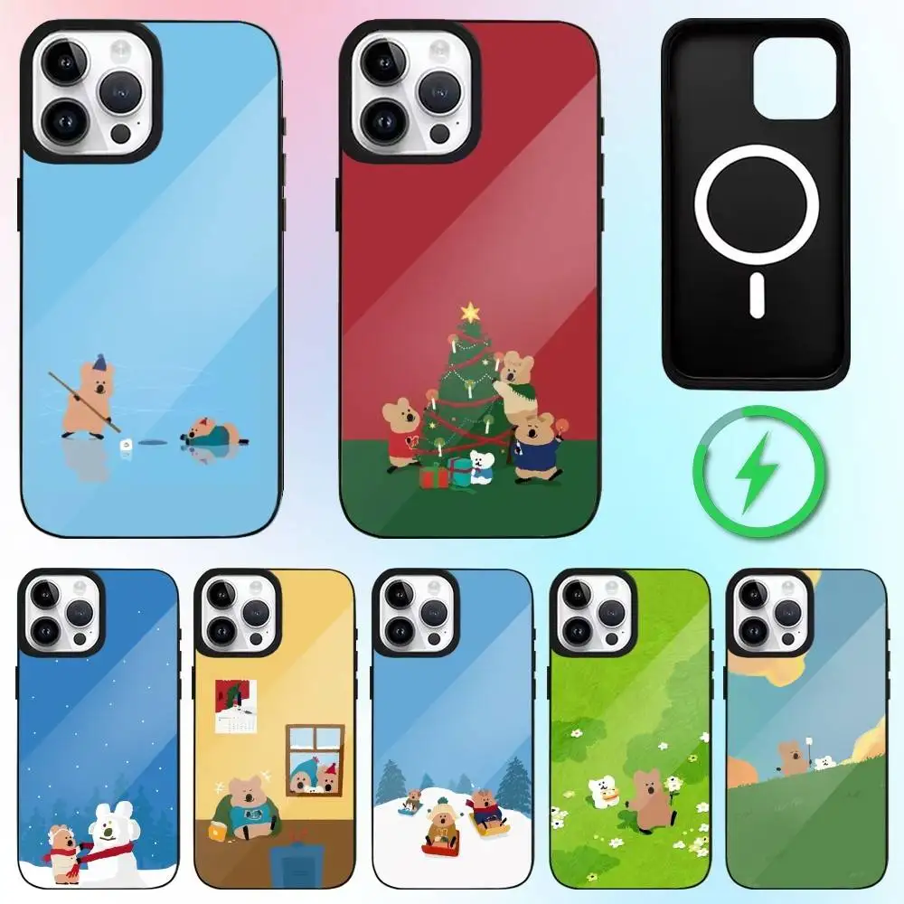 

Korea D-Dinotaeng Cute Phone Case For iPhone17,16,15,14,13,12,11 Plus,Pro Max Magnetic For Magsafe Wireless Charging