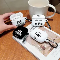 Omerta Maes Shockproof Protective Glossy HD Hard PC Earphone Cover Case For AirPods 1 2 3 4 Pro Pro2 with Metal Hook