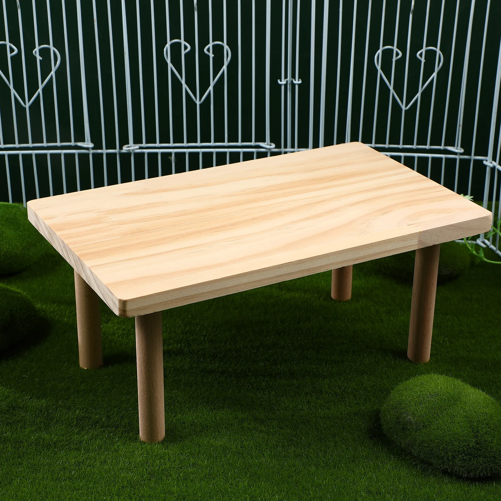 

Wooden Hamster Platform for Cage Natural Safe Play Stand with Legs Small Animal Exercise Board Pet House Accessories