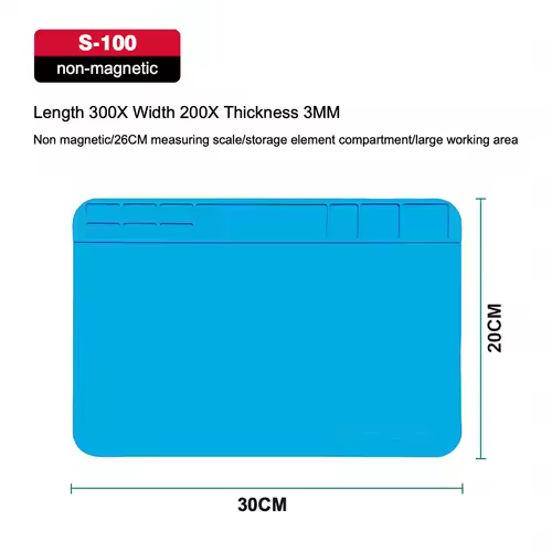 Silicone Soldering Pad Desk Platform Mat for Welding Station Iron Phone PC Repair Magnetic Heat Insulation No Lead S-160 - Image 10