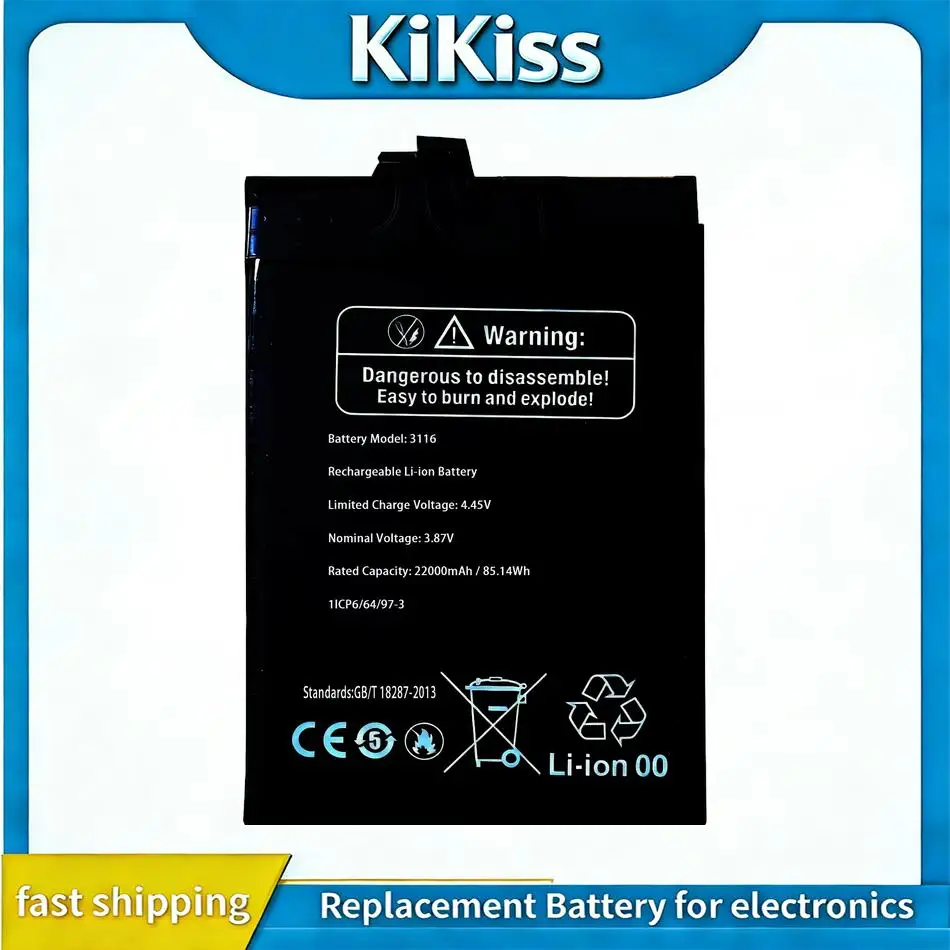 

Аккумулятор для мобильного телефона Ulefone Armor 24 3116, 22000 мАч, экологически чистый, надежный источник питания