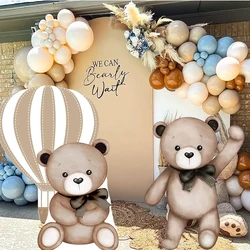60/92/120cm Teddy Bear Party Carboards Brown Bear Hot Air Balloon 1st Birthday Theme Cutout DIY Decor Baby Shower Backdrop Decor