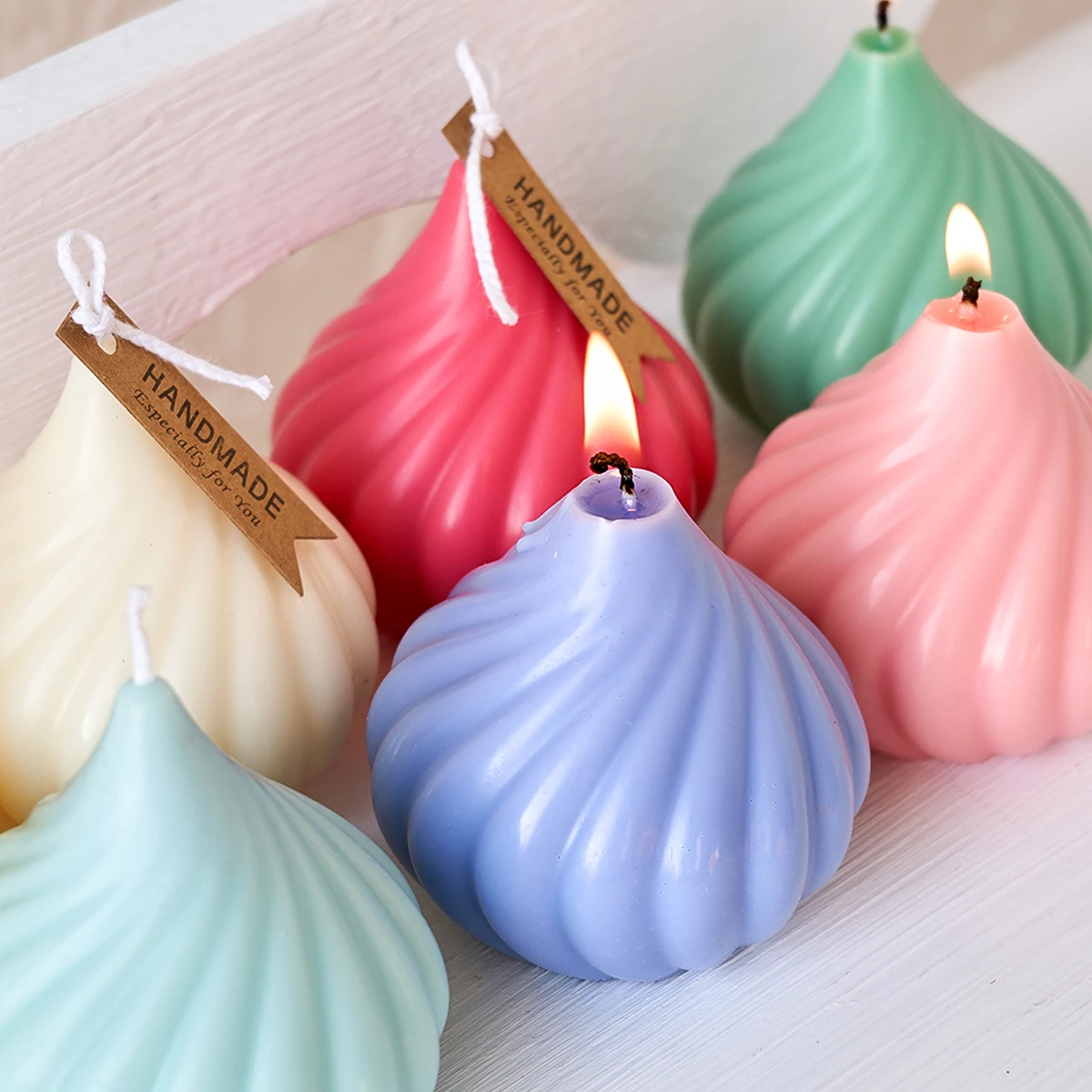 DIY Garlic Candle Ornaments Silicone Mold 3D Whirlwind Onion Head Scented Candle Soap Resin Mould Festival Plaster Craft Gift