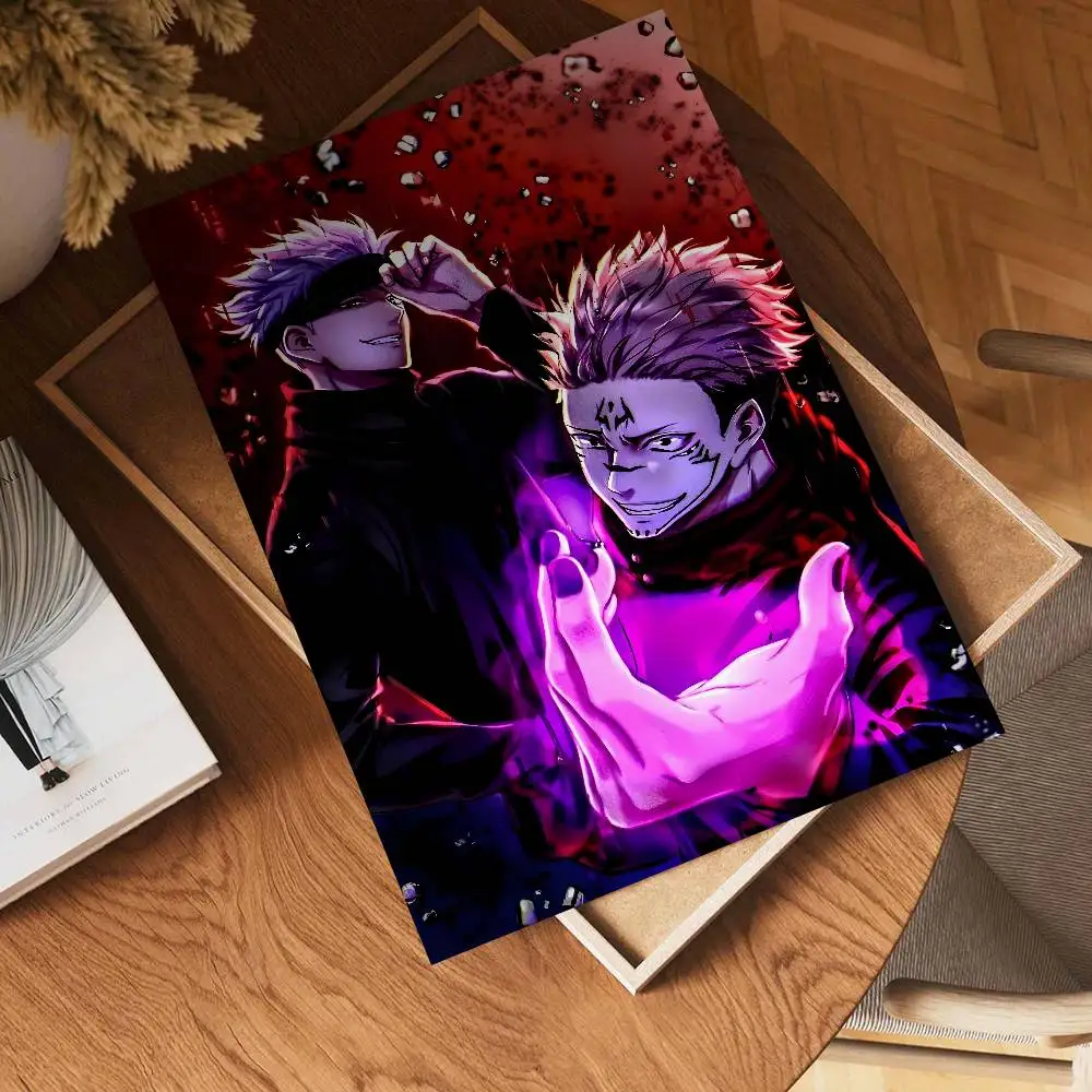 Anime Jujutsu Kaisen Gojo And Sukuna Poster Self-adhesive Art Waterproof Paper Sticker Coffee House Bar Room Wall Decor view 4