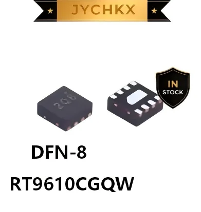 10PCS RT9610CGQW WDFN‑8 DFN‑8 Dual MOSFET Gate Driver IC Chip Silkscreen 2Q* Synchronous Buck Controller For Notebook DC‑DC Powe