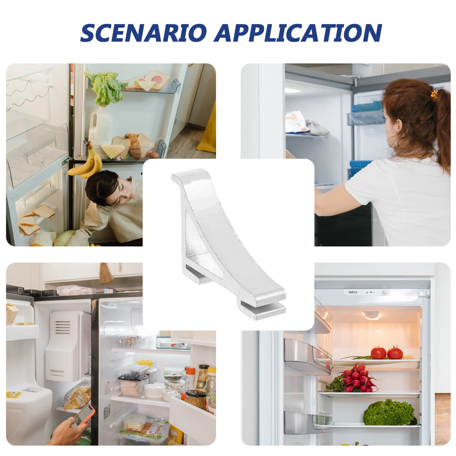 

10 Pcs Plastic Snap Hook Clip Shelf Freezer Rack Clips Refrigerator Clamps Bracket Replacement Fridge Metal
