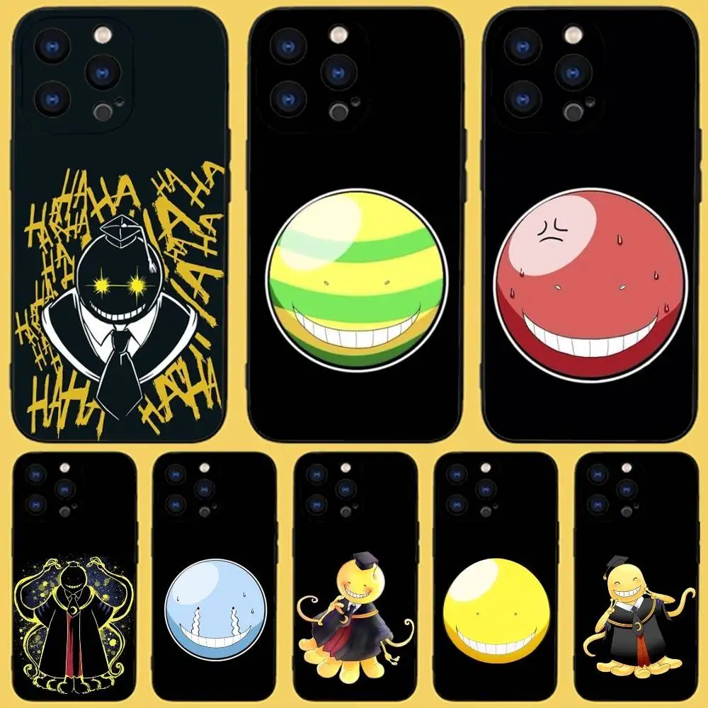 

A-Assassination Classroom Phone Case For iPhone 16,15,14,13,12,11,Pro,XS,Max,XR,Plus,E,SE4,Mini Black Fashion Cover