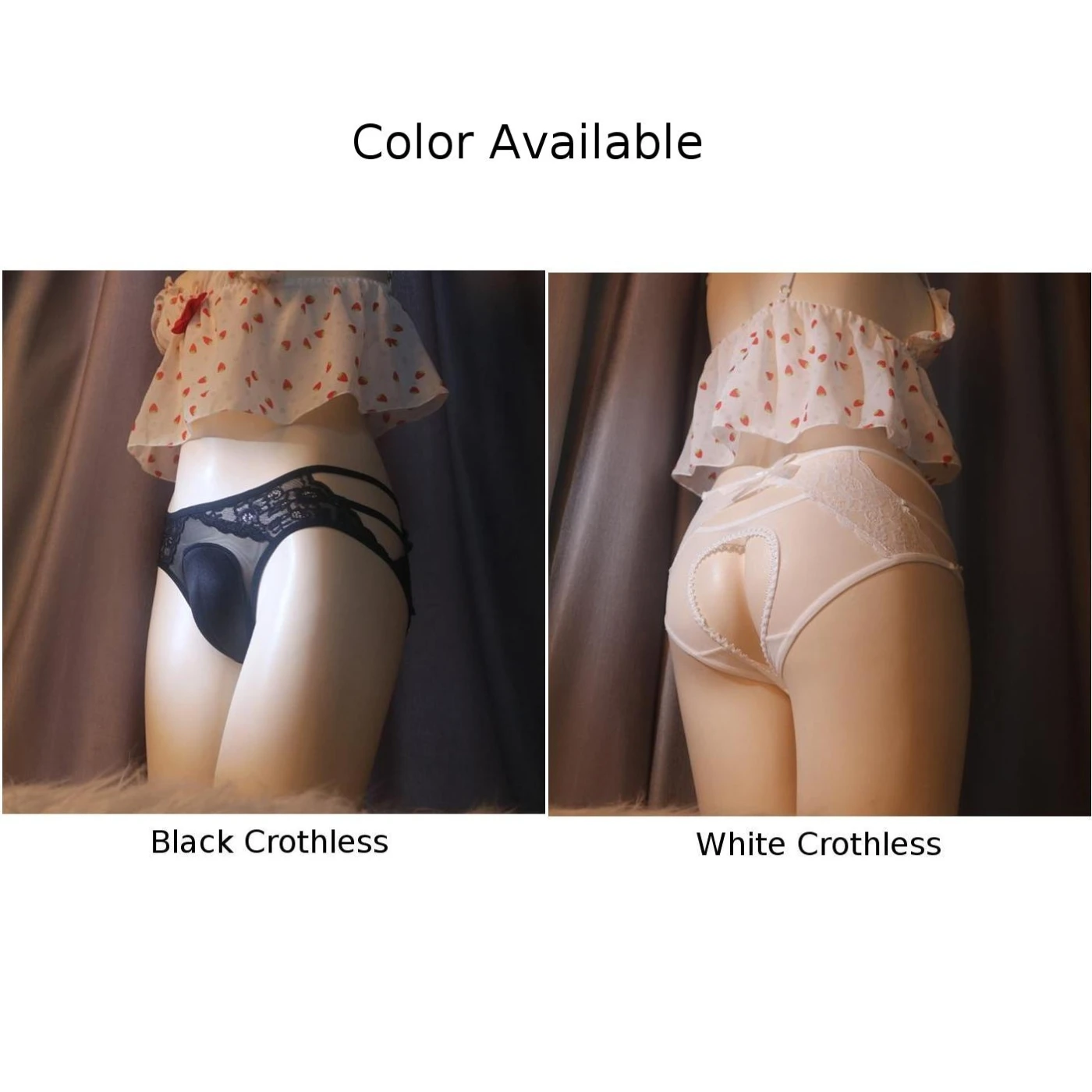 ملابس داخلية بدون حمالات، لباس داخلي بمقدمة الجمل ليلاً للنوم، قابل للتنفس، عالي التمدد، خصر منخفض، شفاف