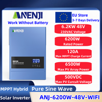 Hybrid Solar Inverter 6.2KW 48v 220v off grid On grid Inversor Built-in 120A Solar Charge Controller Max PV 500VDC
