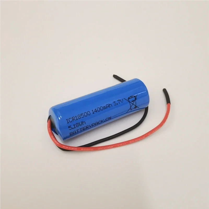 ICR18500 1400mAh 3.7V Dental Punch Lithium Battery 5.18Wh