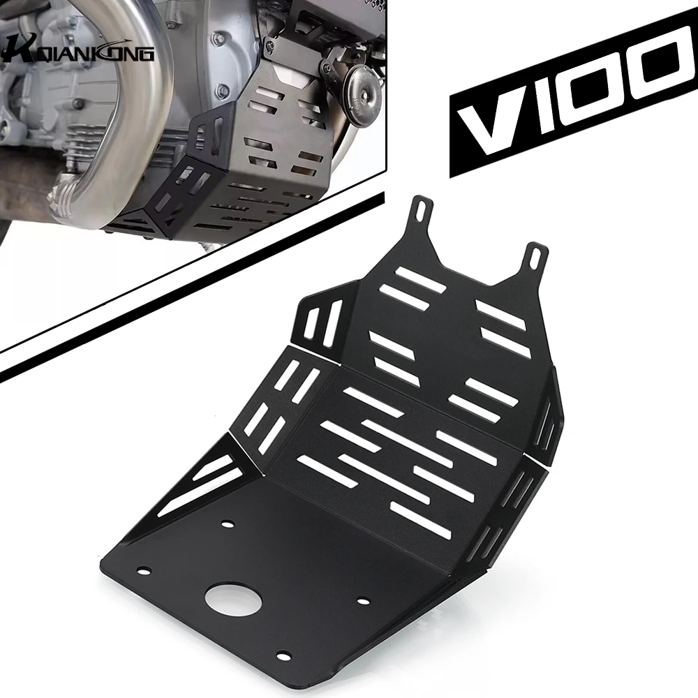 

For Moto Guzzi V100 V 100 Mandello S 2022 2023 2024 Motorcycle Parts Skid Plate Bash Frame Guard Protection Cover Under Engine
