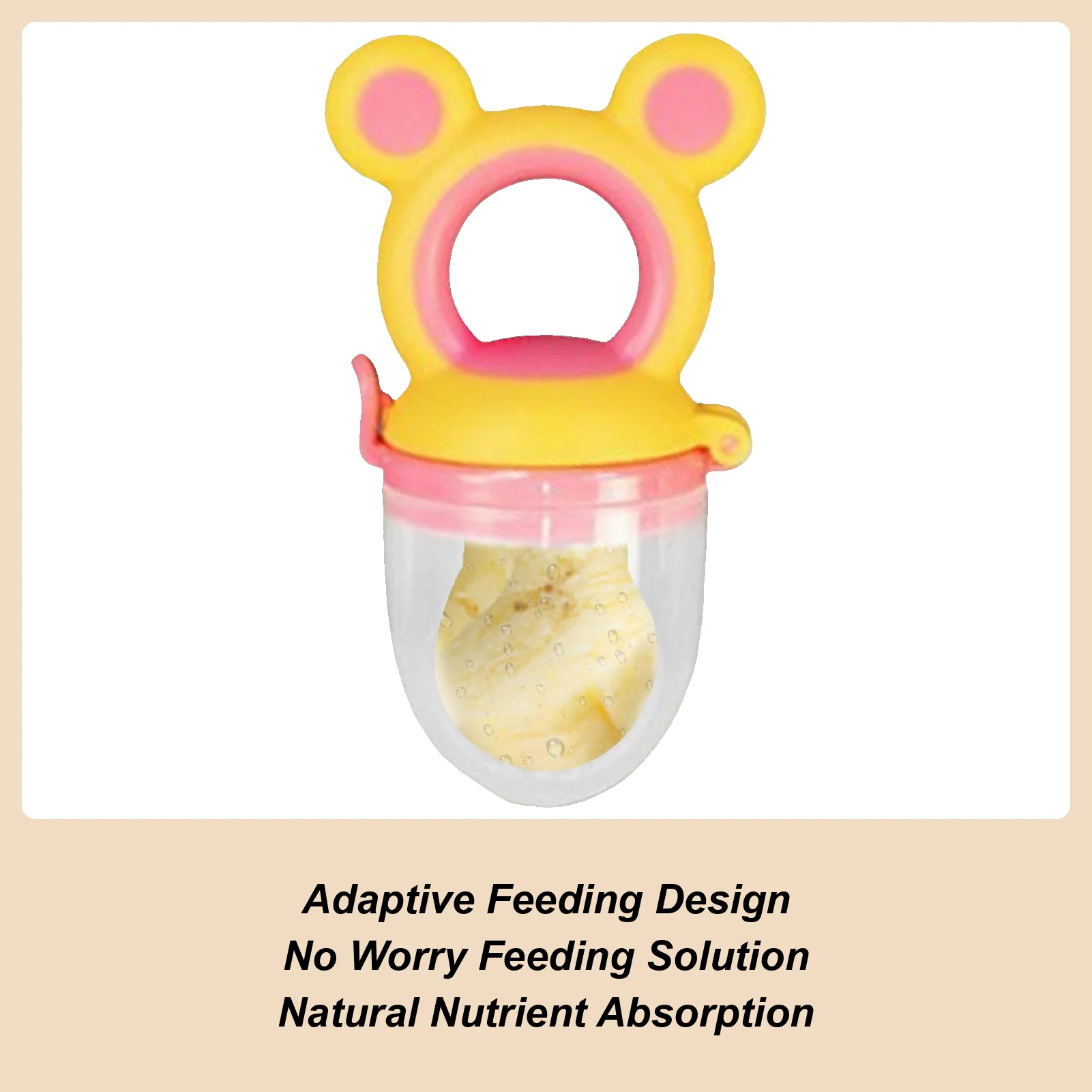 

Baby Mesh Teether For Fruit Fruit Feeder Pacifier Nibbler Choking-Prevention Silicone First Solid Feeding Teething Comfort For 4