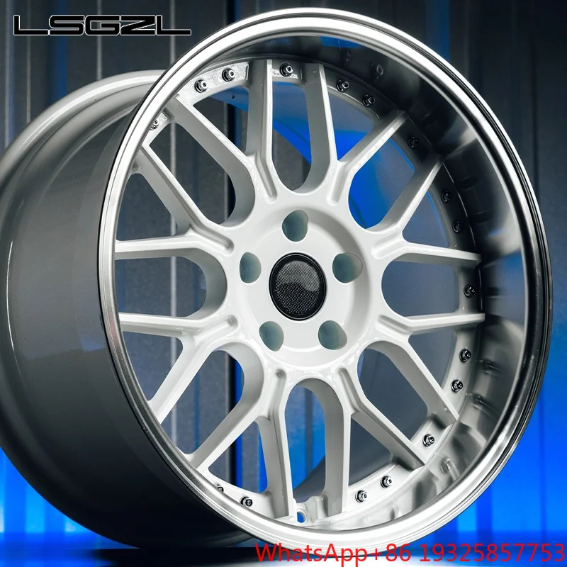 Glossy White 2pcs Polishing Lip Brush Aluminum Car Wheels for  C8 SF90 Concave Alloy Rim 16-26 Inch Luxury Car Wheels