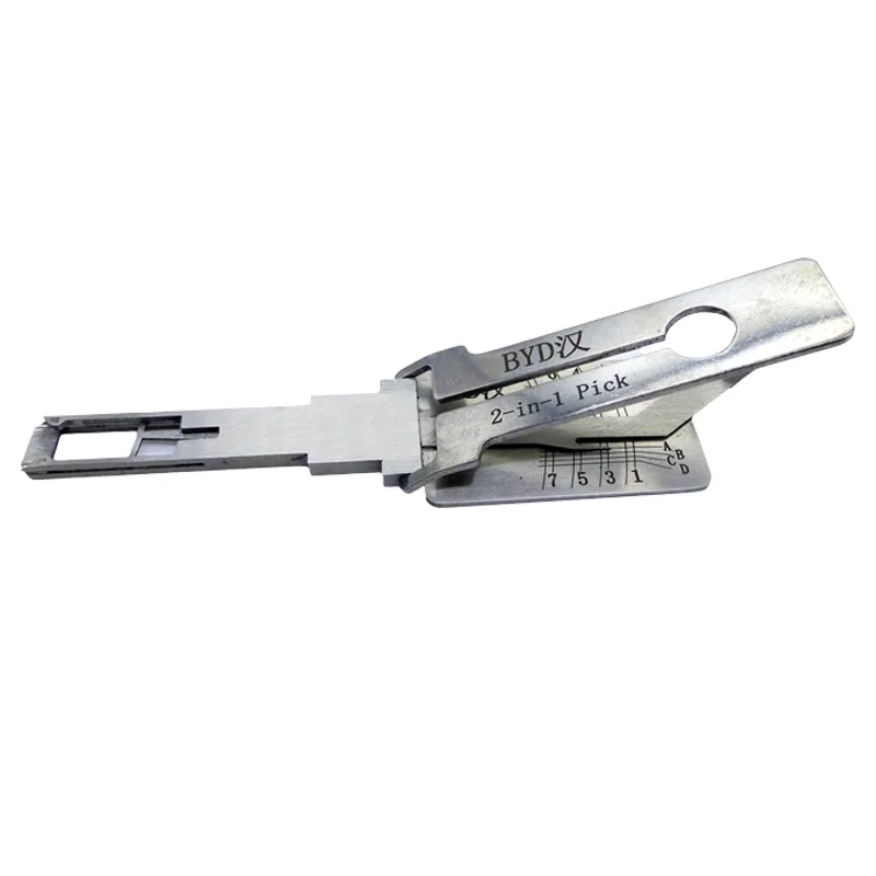 Lishi BYD Han 2 in 1 Lock Pick Decoder Ignition Car door open for BYD Han and other BYD Model Vertical milling