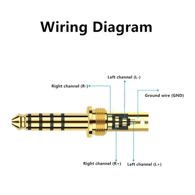 Consumer Electronics 4.4mm Jack Balanced Plug Soldering DIY Earphone Repair Wire Connector Audio Conector Speaker Terminal