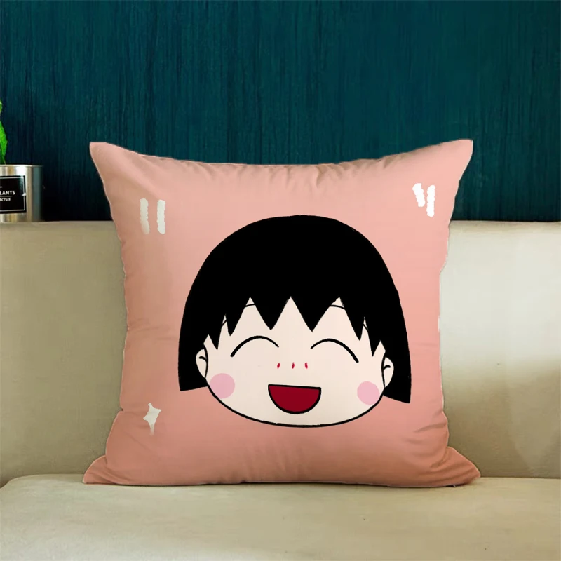 Cushion Covers for Decorative Cushions Chibi Maruko-chans Luxury Cushion Cover Pillow Cases 45x45 Home Decor Pillowcase 40x40