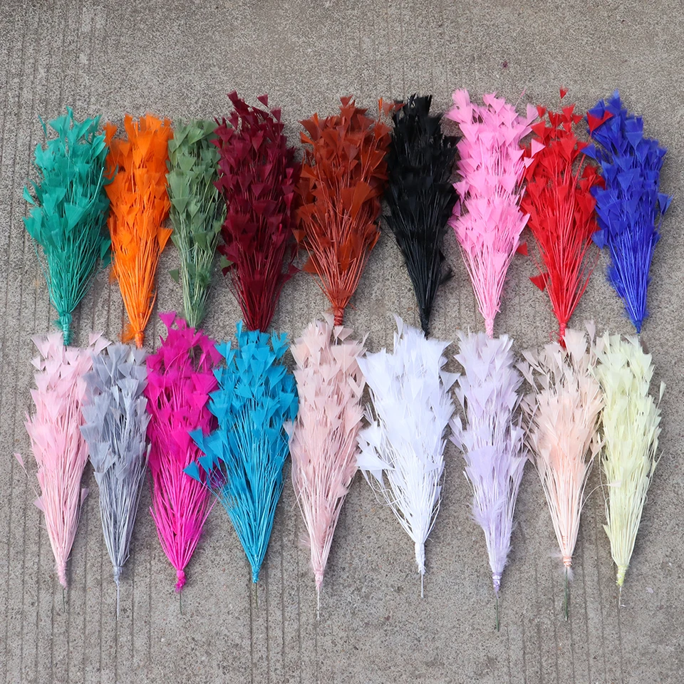 10 Fleurs De Plumes De Dinde 18cm ISAKEN Violet Clair - Plumes Décoratives Pour Coiffes, Artisanat Et Mariage