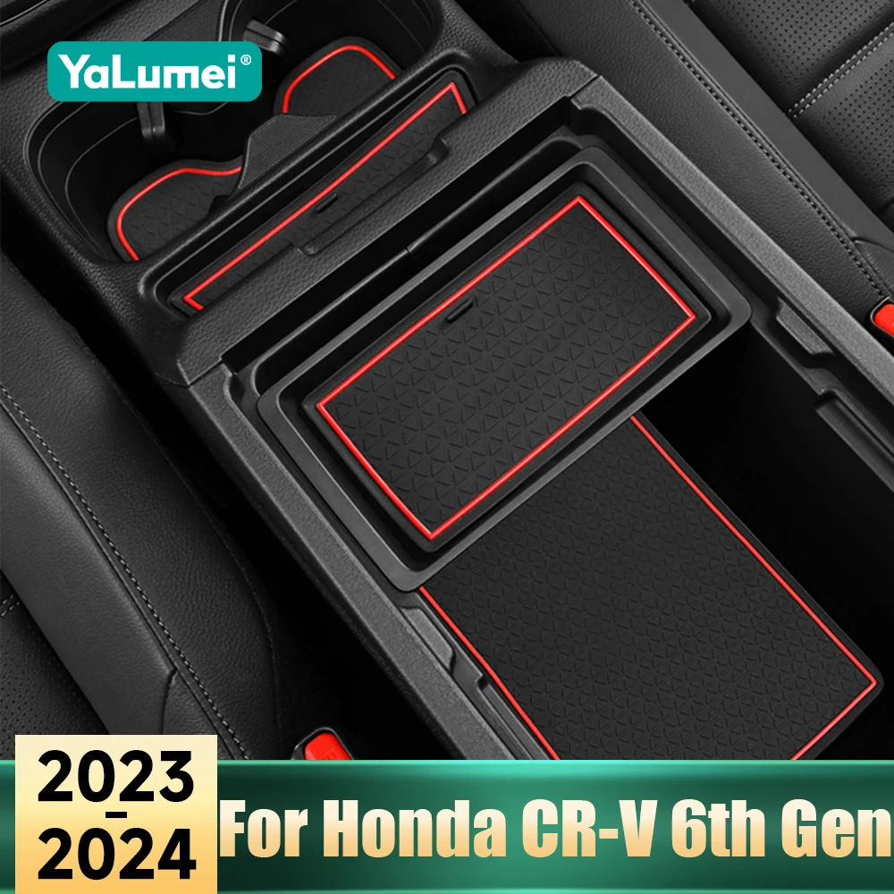 Für Honda CR-V CRV CR V 6th Gen 2023 2024 Silikon Autotür Nut Rutschfeste Matten Tor Slot Cup Pads Armlehne Lagerung Kissen