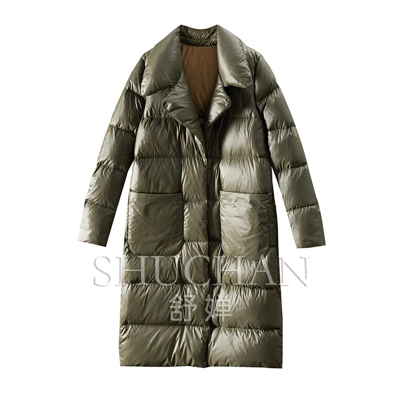 

90% White Duck Down Medium and Long Jacket Women 264-289g Winter Coat Women Puffer Jacket Women