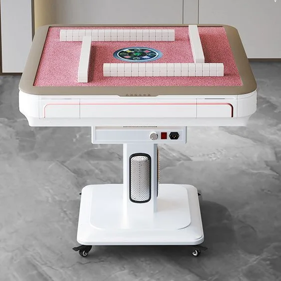 HYS silent mahjong machine automatic new home heating foldable mahjong table dining table dual-purpose four-port machine hemp