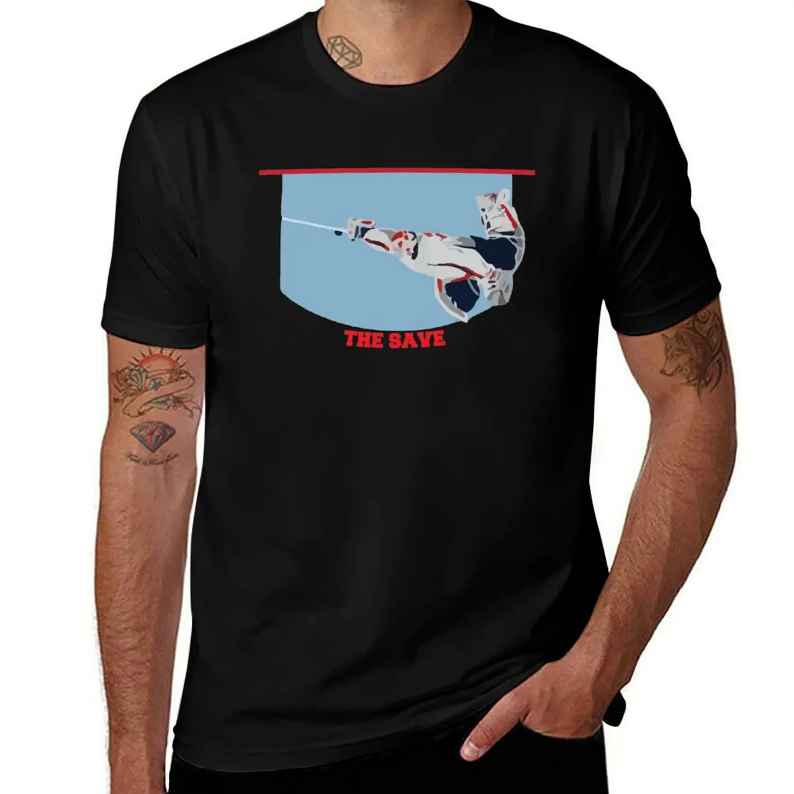 

Washington Capitals - The Save 2 T-Shirt anime stuff blue lock custom t shirt summer top mens graphic t-shirts anime