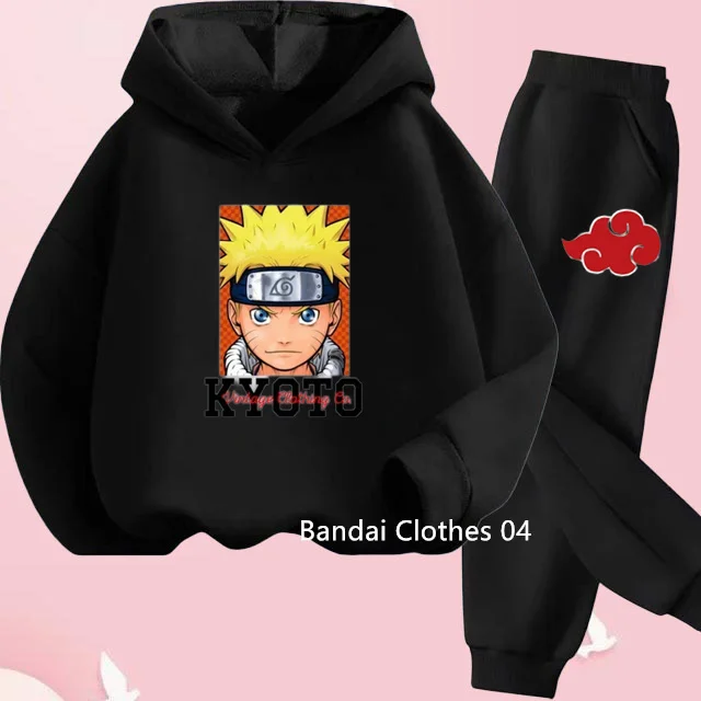 

Kids New Narutoes Hoodie Set New Spring Autumn Long Sleeve Baby Boy Sweatshirts Trousers Anime Clothes Suit 4-14 Year
