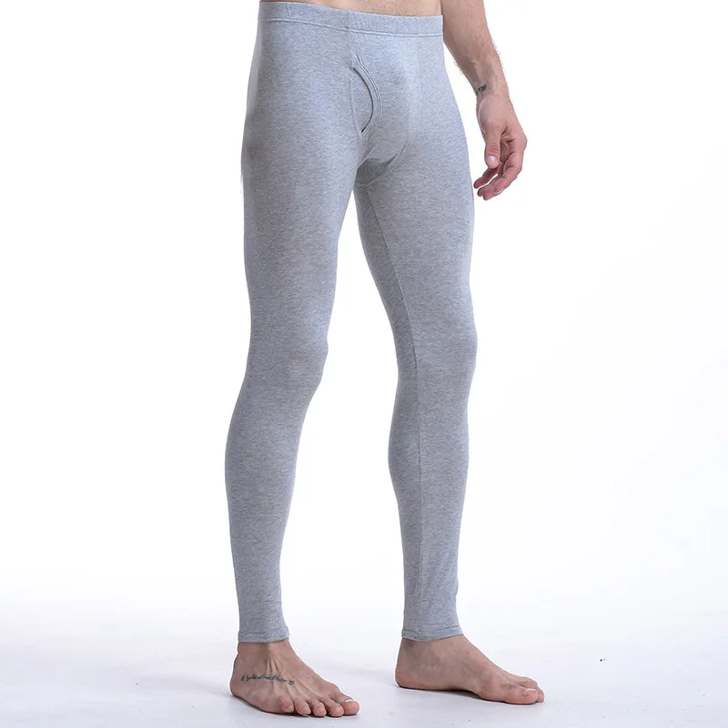 Brand Men Long Johns Tight Underwear Men Sexy U Convex Penis Pouch Leggings Gay Comfort Homewear Lounge Pants Thermal Underpants