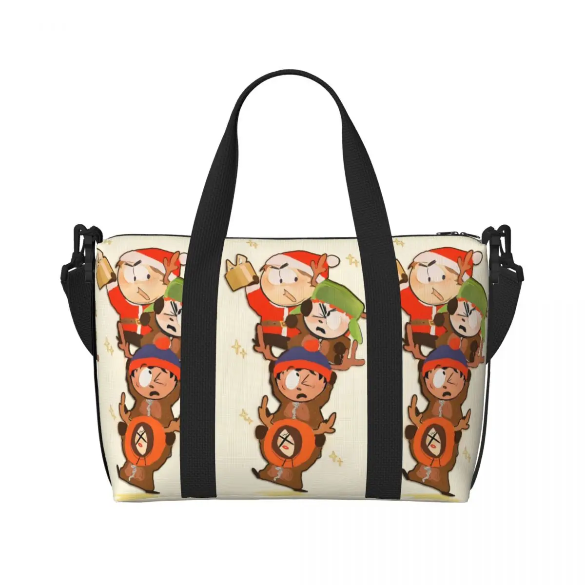 

Пользовательские S-South Park Пляжная большая сумка Женская аниме Большое отделение Пляжные дорожные сумки для спортзала