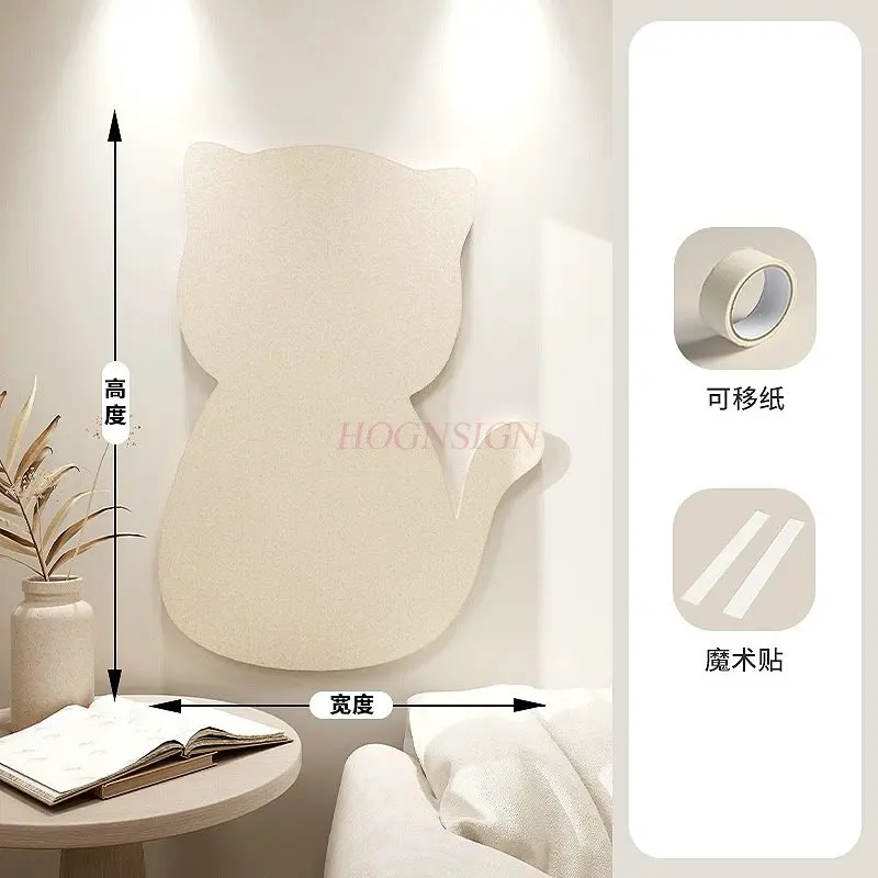 قطعة واحدة من ملصقات الحائط لباد القط، الصور، جدار العرض الراقية، لوحة الخلفية، ديكور الحائط، لباد الصوف الإبداعي، لوحة الرسائل #2