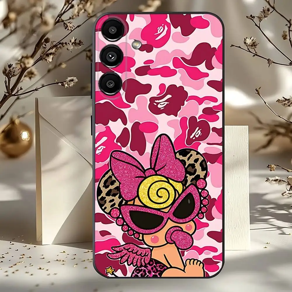 H-Hysteric M-Mini For Samsung Galaxy A73,31,32,72,41,53,52,71,22,5G,Note,J7,8,9 Soft Black Phone Case