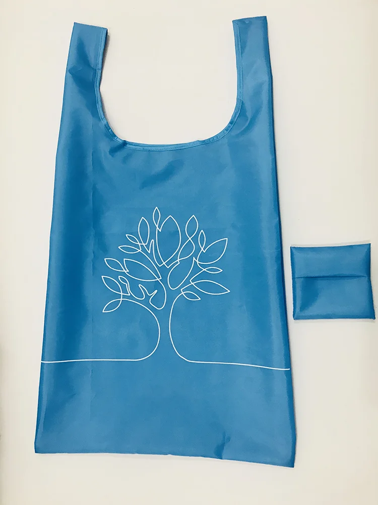 Bolsa de camiseta plegable barata, bolso reutilizable plegable versátil ecológico, bolsa de comestibles de gran capacidad al por mayor para viajes