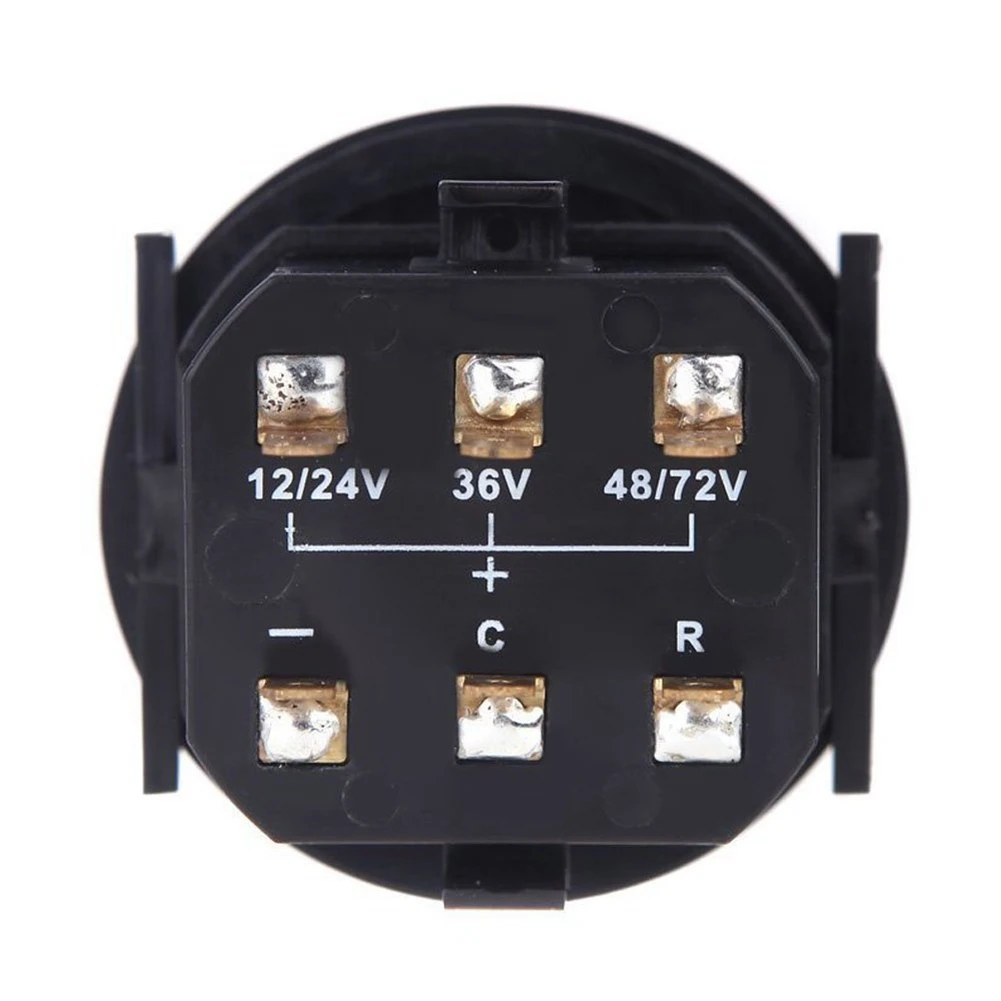M93K-2X 12V/24V/36V/48V/72V LED Digital Battery Status Charge Indicator With Hour Meter Gauge Black
