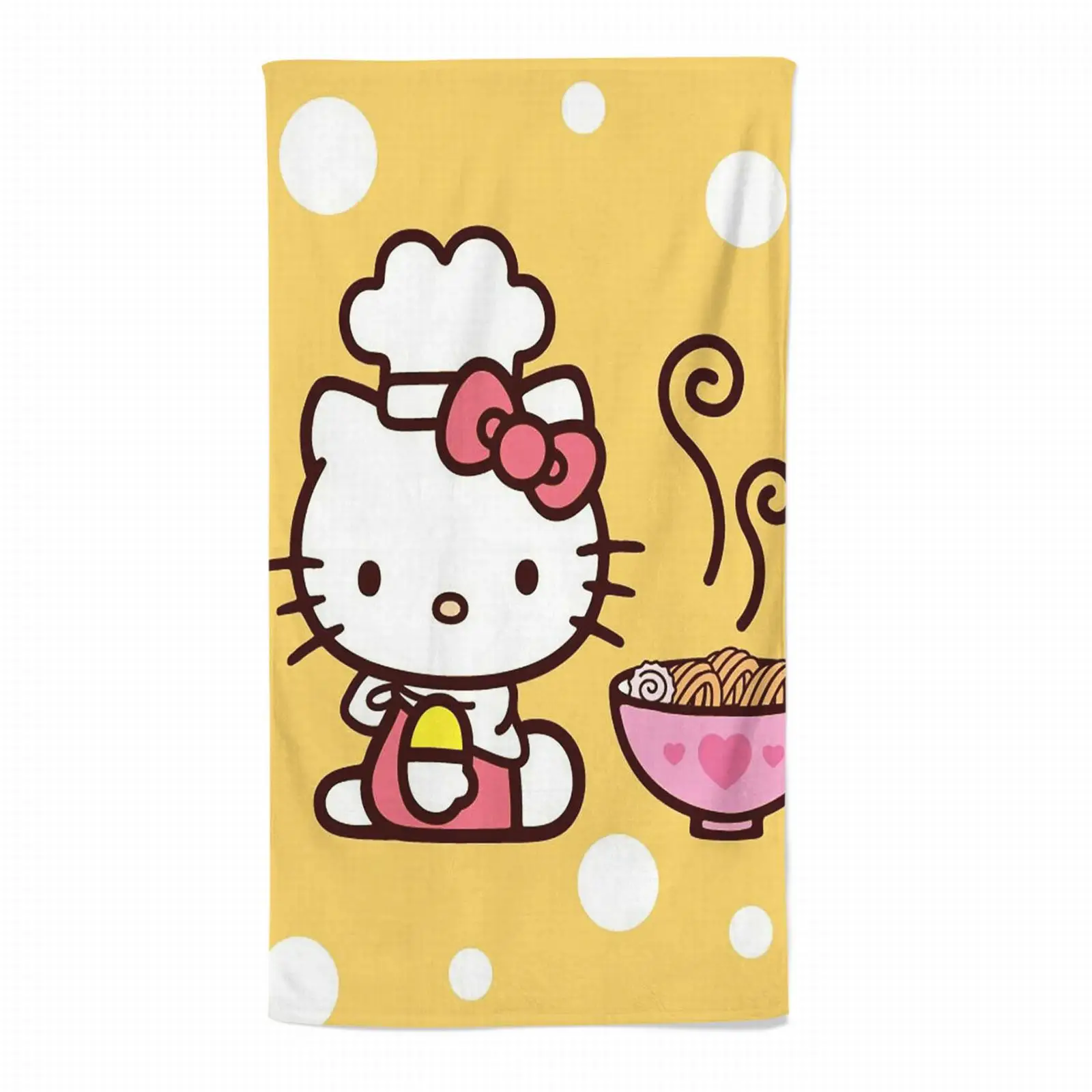 Hello Kitty Cartoon Beach Towel, Cute Kawaii Room Decor, Bath Hand Towels, Bathroom, Sanrio, Home Shower Gifts for Kids