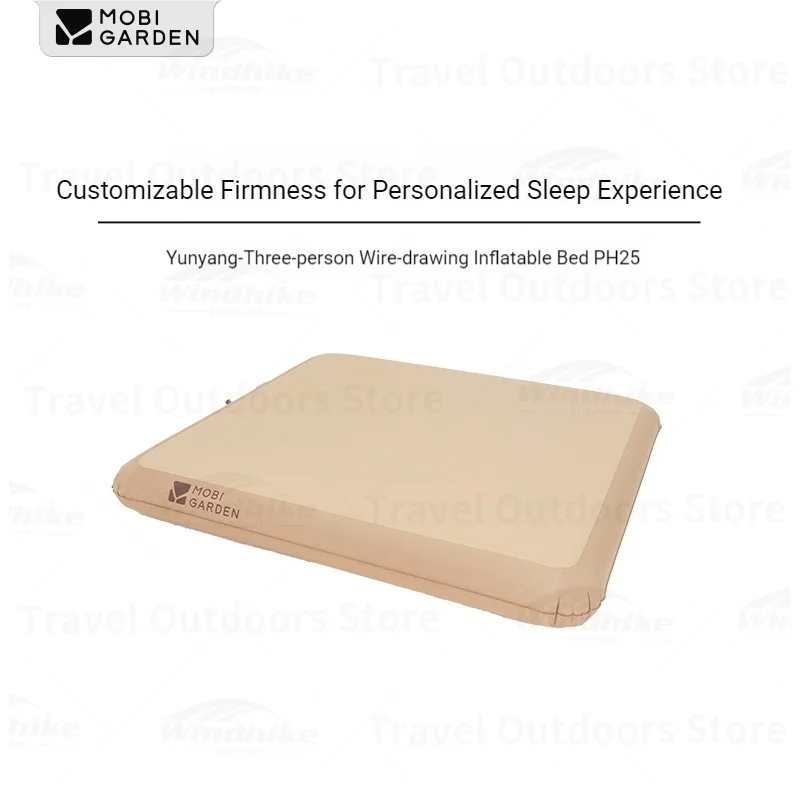 MOBI GARDEN PH25 Air Mattress Self-inflating Camping Tent Mat 1-3 Person Folding Sleeping Pad Built-in Pump Inflatable Mattress