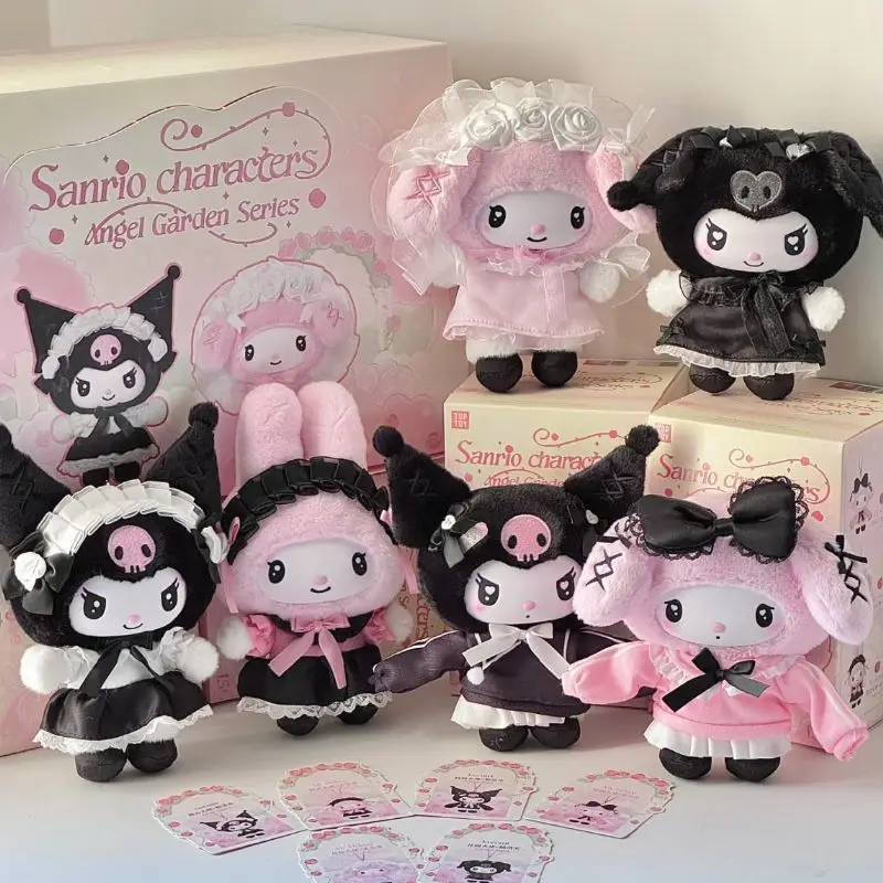 

Kuromi Melody Angel Garden Series Plush Blind Box Toy Figure Keychain Gift