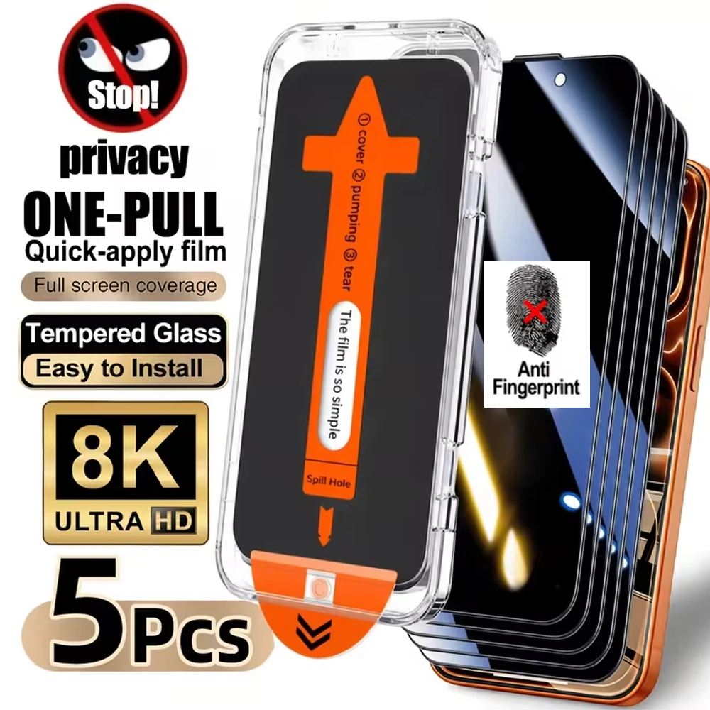 5 Stück Sichtschutzfolie für Samsung S26 Ultra S26 S25 Ultra S25 FE S24 Ultra A36 A56 A37 A21S Gehärtetes Glas Einfache Installation