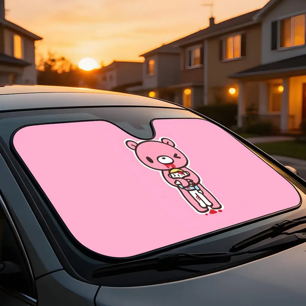 

Sun Visor Universal Car Windshield Sun Shade Full Coverage Heat UV Block Interior Anti Aging Cartoon G-Gloomy Cute Bear